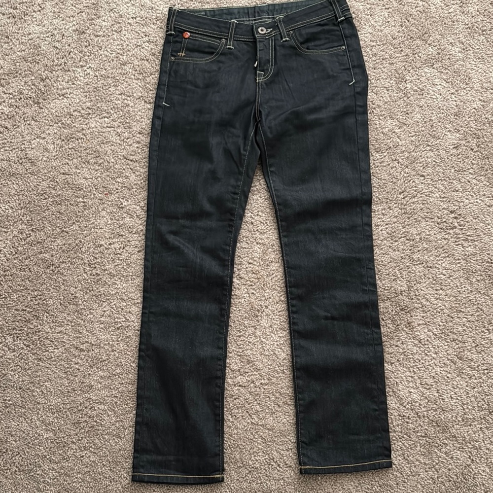 Evisu x Puma Black Straight Leg Jeans Classic Style